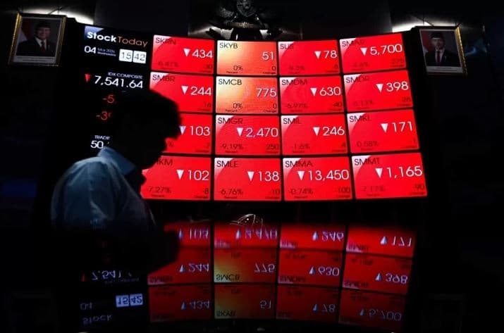 IHSG Pekan Ini Melemah 7,89 Persen, Kapitalisasi Pasar Susut Jadi Rp13.627 Triliun