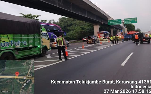 Jasamarga Terapkan Contraflow Dua Lajur di KM 70-47 Ruas Tol Japek