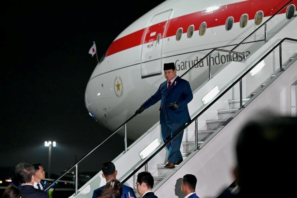 Prabowo Tiba di Tokyo Jelang Pertemuan dengan Kaisar Naruhito dan PM Sanae Takaichi