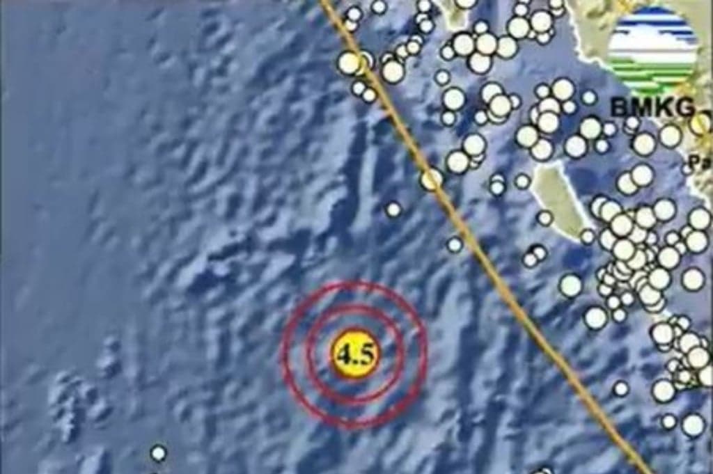 Gempa Hari Ini Magnitudo 4,5 Guncang Mentawai Sumbar
