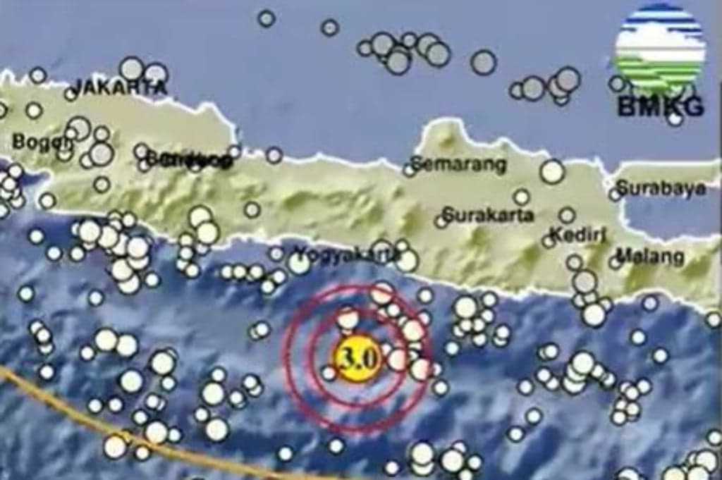 Gempa Hari Ini Magnitudo 3,0 Guncang Bantul DIY