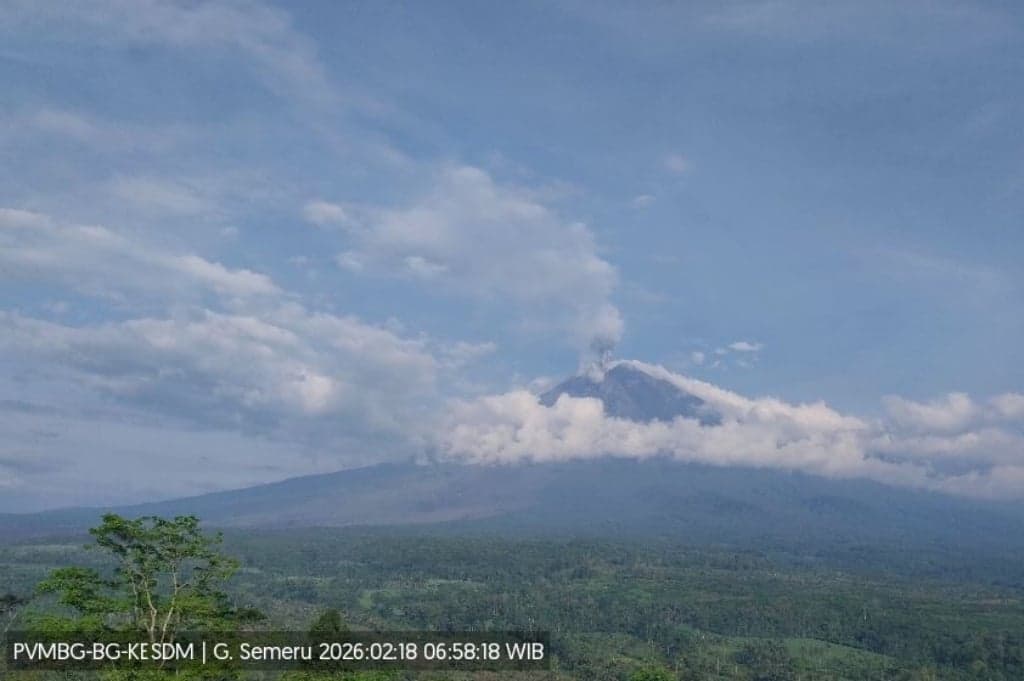 Gunung Semeru Erupsi Hari Ini, Tinggi Kolom Abu Capai 800 Meter
