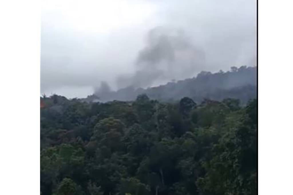 Heboh! Pesawat Jatuh di Krayan Nunukan Kaltara, Kepulan Asap Hitam Gegerkan Warga