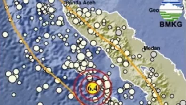 BMKG: Gempa Bumi Magnitudo 6,4 Guncang Sinabang Aceh, Kedalaman 13 Km