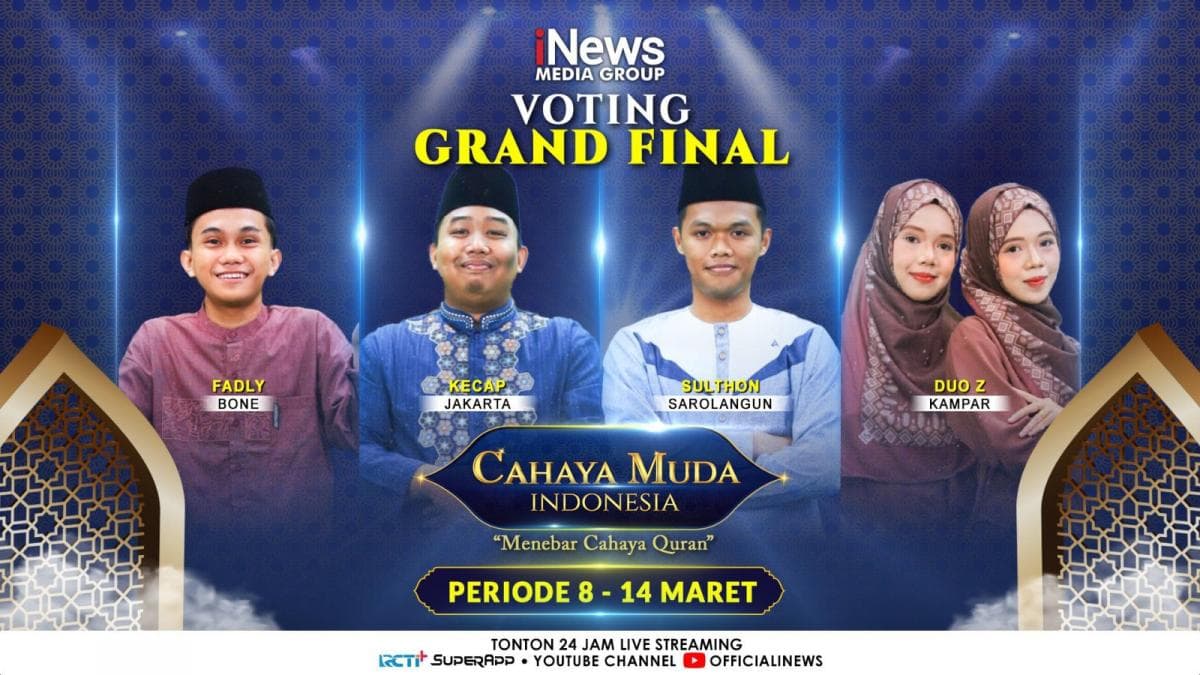 4 Dai Muda Siap Adu Dakwah di Grand Final Cahaya Muda Indonesia, Ini Daftarnya!