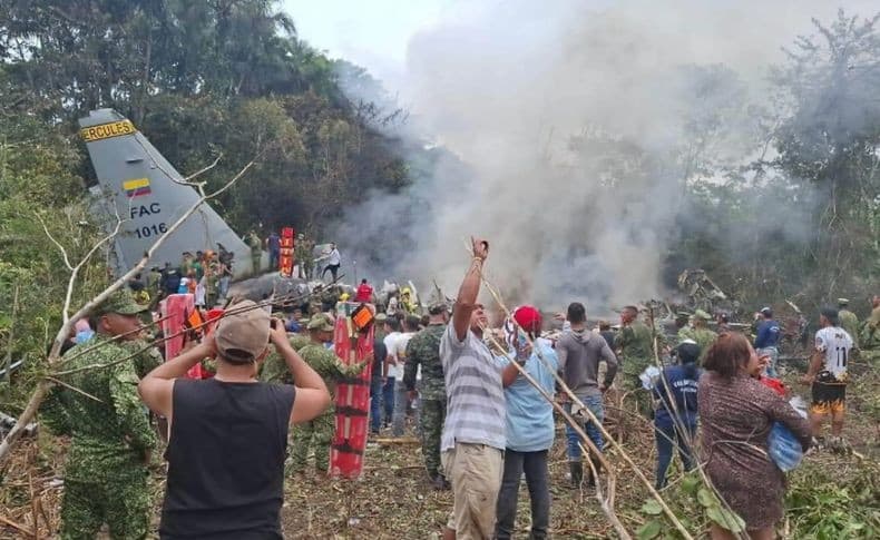 Meledak, Pesawat Militer Kolombia Jatuh Tewaskan 69 Tentara Ternyata Bawa Amunisi