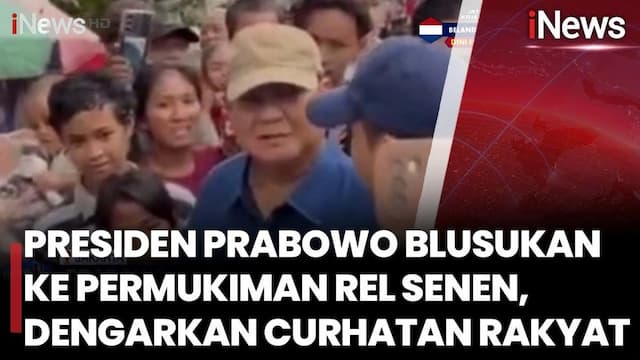 Momen Haru! Prabowo Mendadak Tinjau Permukiman Bantaran Rel Senen, Dengarkan Curhatan Warga