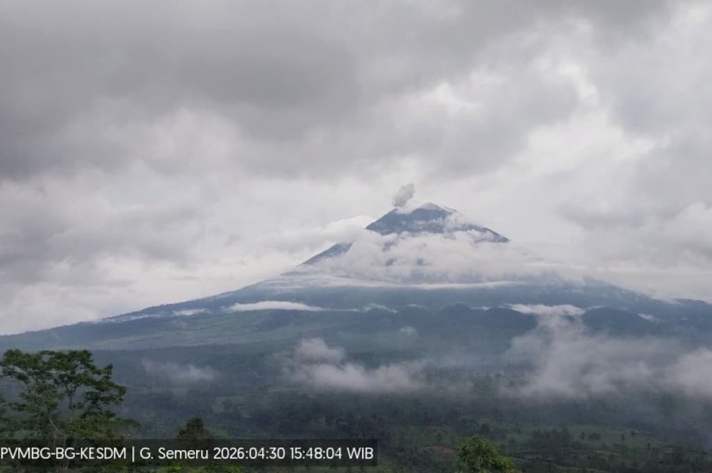 Gunung Semeru Meletus Sore Ini, Muntahkan Abu Vulkanis Setinggi 500 Meter