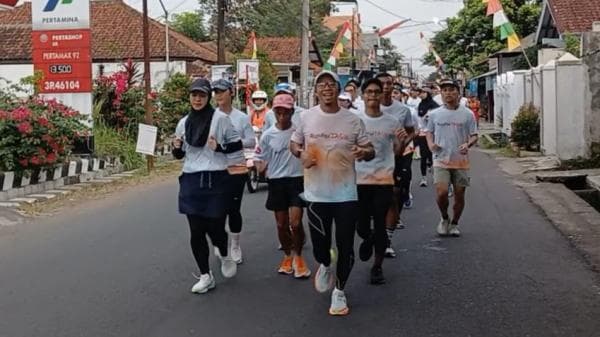 Viman Lari 60 Km di 10 Kecamatan Sebelum Daftar ke KPU Kota Tasikmalaya