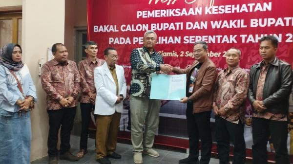 Hasil Pemeriksaan Kesehatan Bacabupdan Wakil Bupati Ciamis Pilkada 2024