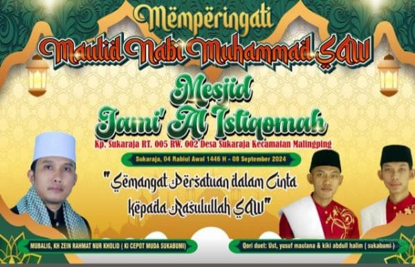 Peringati Maulid Nabi, Warga Sukaraja Malingping akan Hadirkan Penceramah Kondang