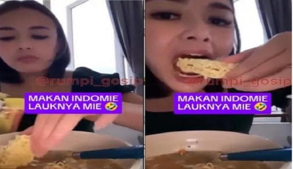 Viral Artis Cantik Amanda Manopo bikin Sekte Baru, Menu Unik Makan Mi Rebus Lauknya Mi Kering