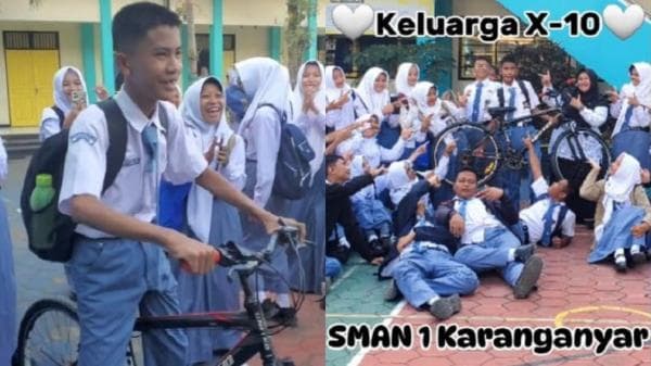 Viral, Siswa SMA Patungan Beli Sepeda untuk Teman yang Jalan Kaki ke Sekolah karena Kurang Mampu