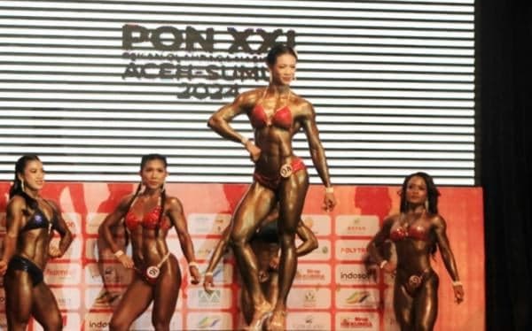 Binaraga Putri Jatim Raih Emas di PON, Firma Bintang di Women’s Model Physique, Begini Ungkapan Raja