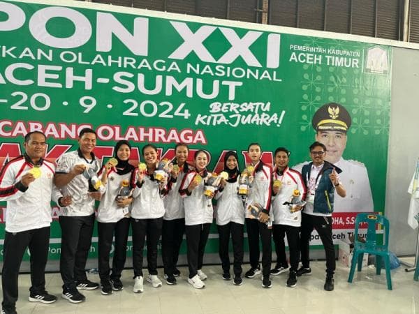 Mantap, Polwan Polres Jepara Sumbang Medali Emas Untuk Jateng di PON XXI Aceh