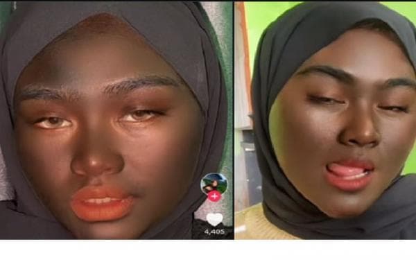 Viral! Bikin Konten Pakai Filter Wajah Gosong, TikToker Wanita Ini Dihujat Ramai-Ramai Netizen