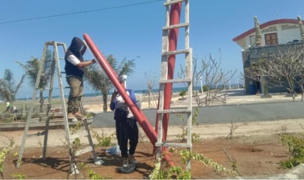 Padam, Toto Hutagalung Bekerjasama dengan Disparbud Nyalakan Kembali Lampu-lampu Pedestarian