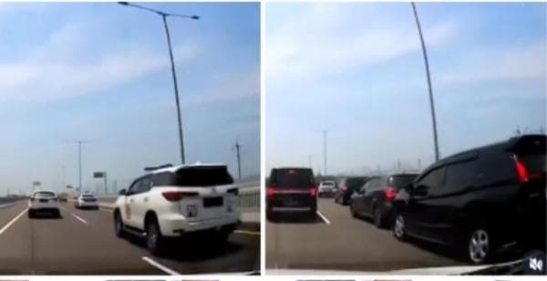 Viral Kecelakaan Beruntun Hari Ini di Tol MBZ, akibat Ngekor Iring-iringan Mobil Patwal