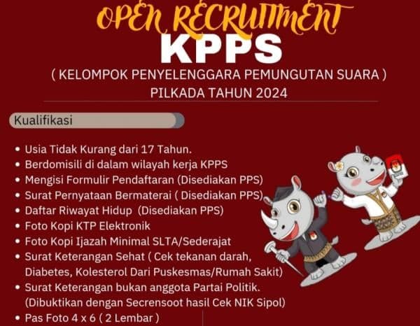 Ingin Ikut Andil dalam Pilkada 2024? Pendaftaran KPPS Resmi Dibuka, Ini Syaratnya