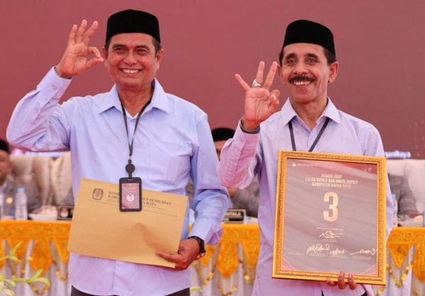 KIP Tetapkan Nomor Urut Empat Cabup Nagan Raya, Asib Amin Nomor 3