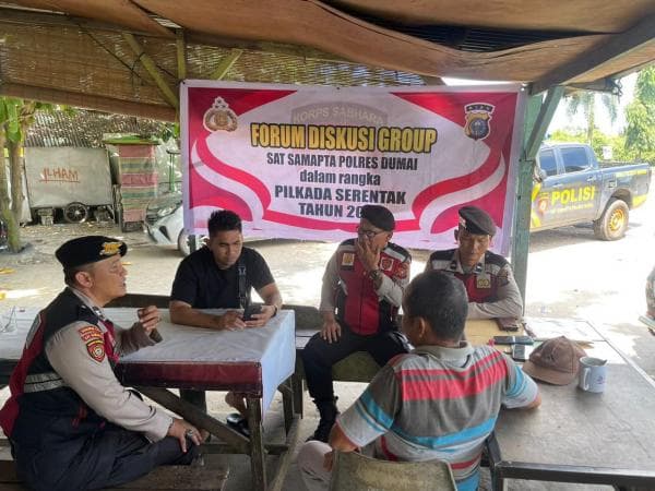 Sat Samapta Polres Dumai Laksanakan Kegiatan Cooling System Berupa FGD, Demi Jaga Keamanan