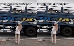 Viral! Sopir Truk Rindu Anak, Kirim Pesan Minta Putrinya ke Luar Kantor Lihat Bapaknya akan Melintas