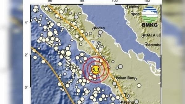 Gempa Bumi 5.3 SR Guncang Padangsidimpuan, Getaran Terasa hingga Nias