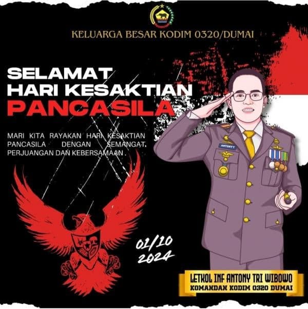 Peringati Hari Keaaktian Pancasila, Dandim 0320 Dumai