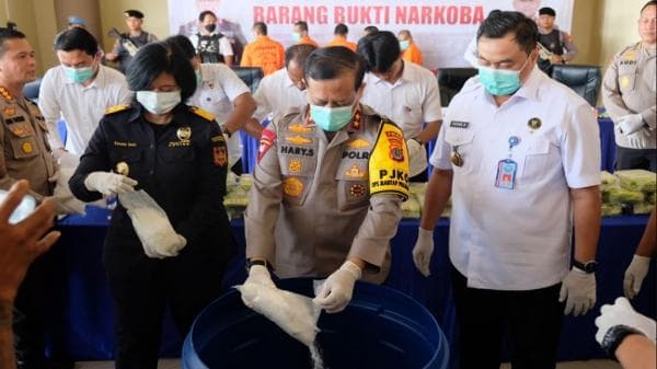 Polda Kaltara Musnahkan 51,5 Kilogram Sabu, Selamatkan 1,1 Juta Orang dari Bahaya Narkoba