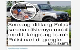 Viral! Polantas Tilang Mobil karena Dikira Mobil Modif, Pengemudi Minta Polisi Cari di Google