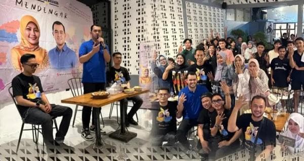 Ririn-Win Mendengar Aspirasi Pemuda di Kafe 86 Coffee