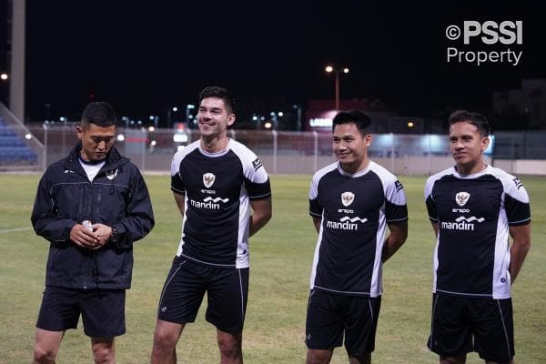 Potret Pemain Timnas Indonesia Antusias Ikuti Latihan Perdana Persiapan Lawan Bahrain