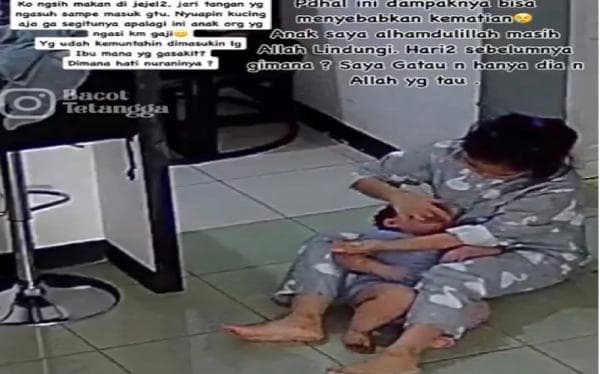 Viral! Pengasuh Bayi Aniaya Balita yang Diasuhnya, Sodok Paksa Makanan ke Dalam Mulut hingga Nangis