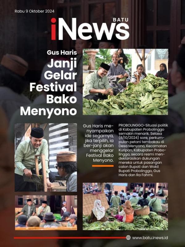 Didukung Petani Tembakau, Gus Haris Janji Gelar Festival Bako Menyono