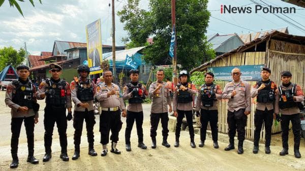 Pengamanan Kampanye Pilkada 2024: Sat Samapta Polres Polman Gelar Patroli di Lokasi Pertemuan Paslon