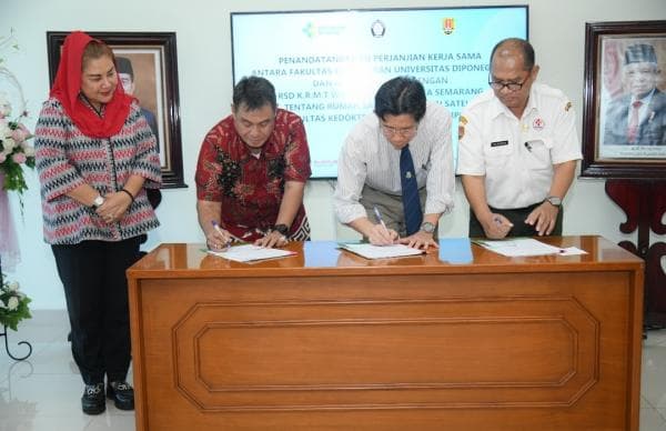 Tingkatkan Kualitas Dokter, FK Undip, RSUP dr. Kariadi dan RSUD Wongsonegoro Teken Kerjasama