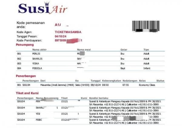 Usai Beli Tiket, Susi Air Terlantarkan Empat Penumpang Asal Seko