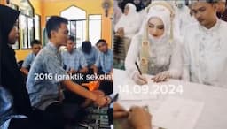 Viral Pasangan Muda Mudi, Praktik Ijab Kabul di Sekolah, Menikah Sungguhan 8 Tahun Kemudian