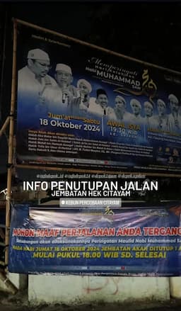 Jalan di Depok Citayam Ditutup untuk Peringatan Maulid Nabi