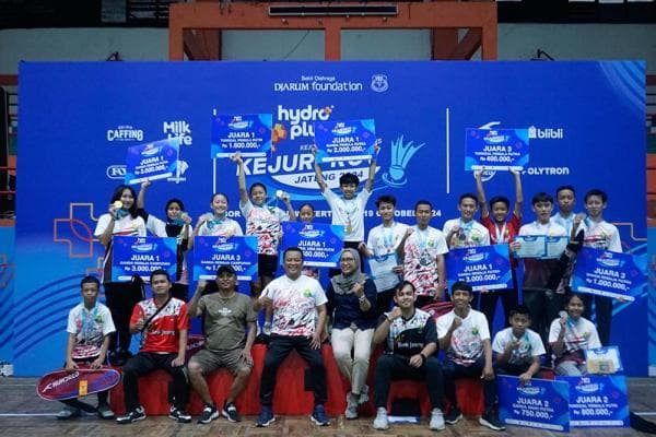 Hydroplus Kejurprov Bulu Tangkis Jawa Tengah 2024, Surakarta Juara Umum