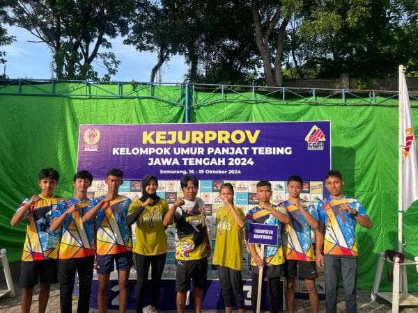 Borong 16 Medali, Banyumas Juara Umum Kejurprov Panjat Tebing KU 2024