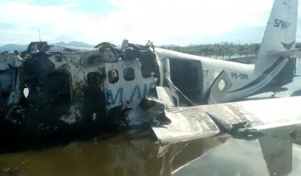 BREAKING NEWS Pesawat SAM Air Jatuh di Gorontalo, 4 Tewas