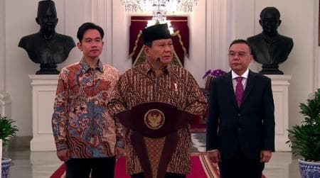 Prabowo Lantik Menteri dan Wamen Kabinet Merah Putih Hari Ini