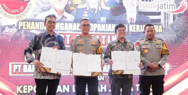 Perkuat Sinergitas, Bank Jatim dan Polda Jatim Teken Perjanjian Kerja Sama