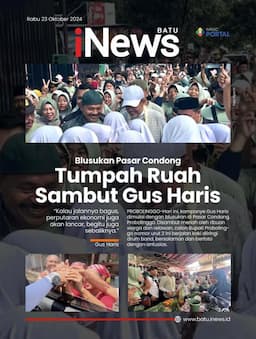 Ribuan Warga Tumpah Ruah Sambut Blusukan Gus Haris di Pasar Condong Probolinggo