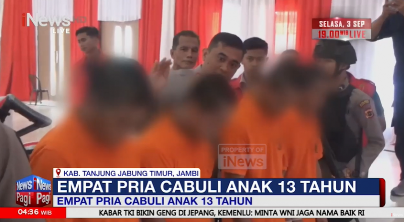 4 Pria Cabuli Anak 13 Tahun, Modus Diberi Uang Rp100 Ribu 