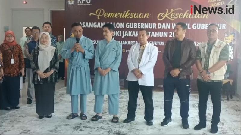 Tiba di RSUD Tarakan, Dharma Pongrekun-Kun Wardana Siap Ikuti Tes Kesehatan 