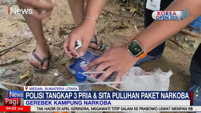 Polisi Gerebek Kampung Narkoba di Medan, Puluhan Paket Sabu Diamankan