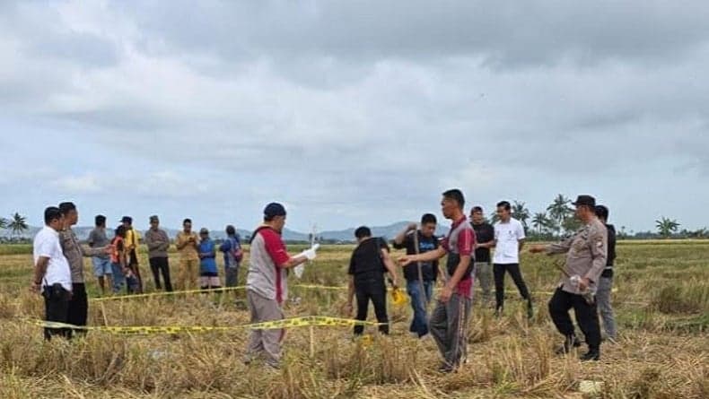 Sidrap Geger, Mayat Pria Ditemukan di Tengah Sawah Diduga Dibunuh