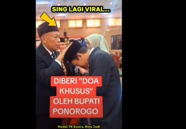 Viral Bupati Ponorogo Tiup Kepala Anggota DPRD Peraih 78 Suara